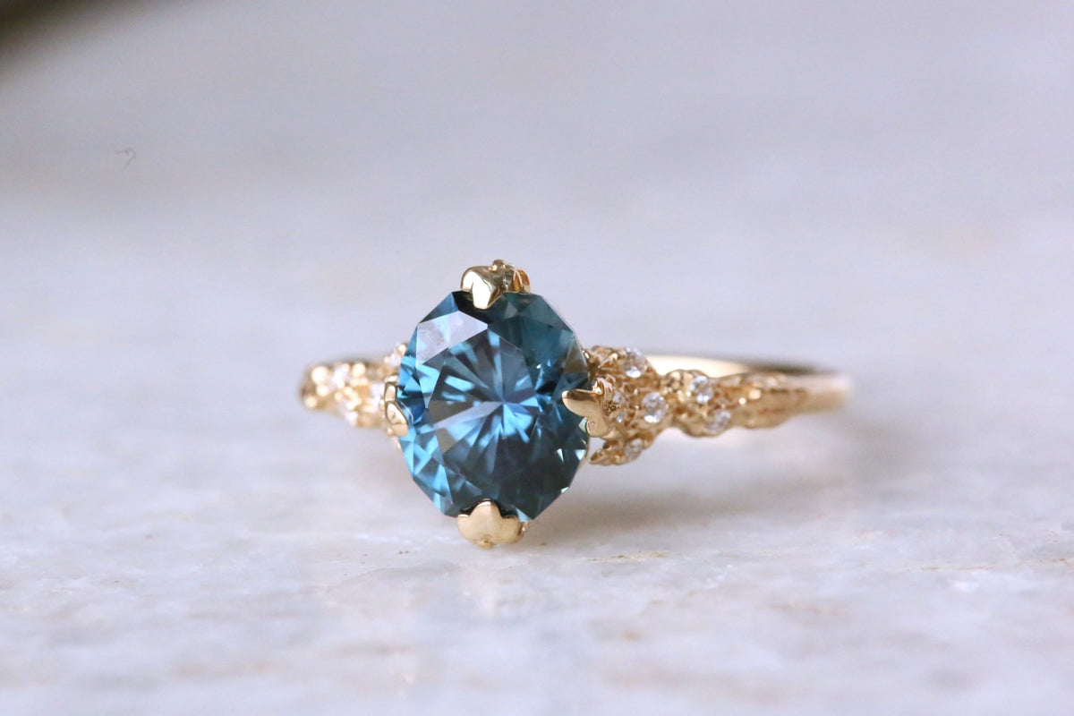 The Belladonna Ring in Blue Montana Sapphire