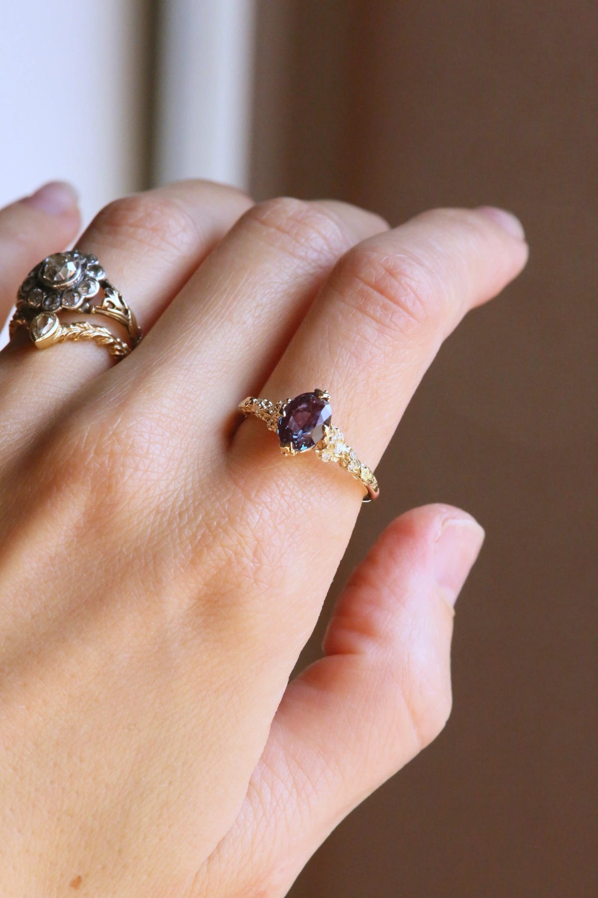 The Belladonna Ring in 14 Karat Yellow Gold