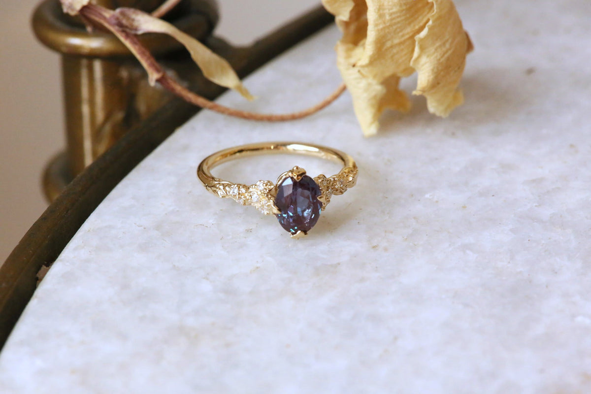 The Belladonna Ring in 14 Karat Yellow Gold