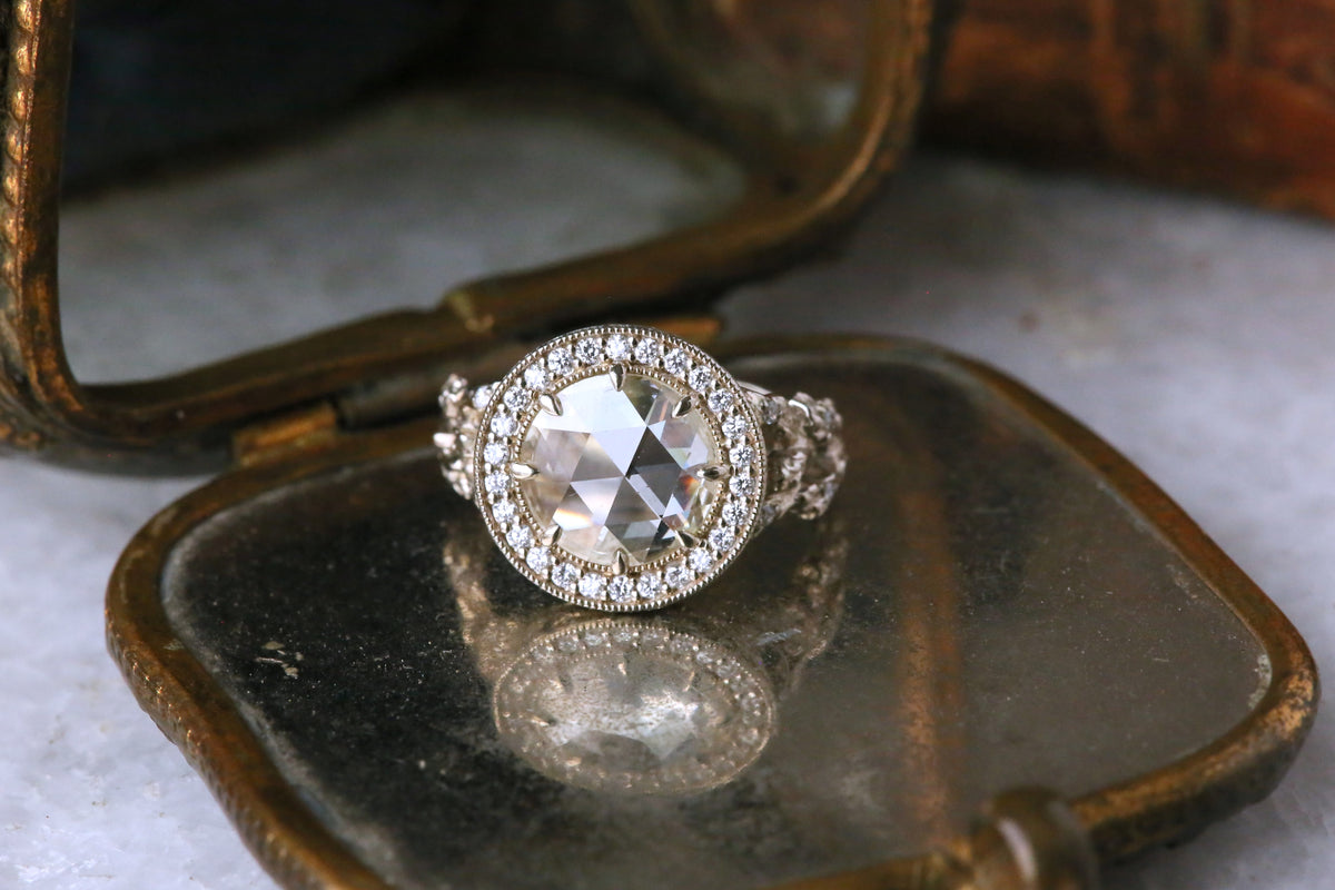 The Galatea Ring in Natural Antique Diamond
