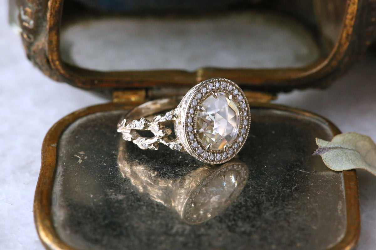 The Galatea Ring in Natural Antique Diamond