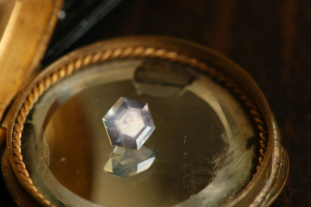 2.40 carat Purple Hexagon Montana Sapphire