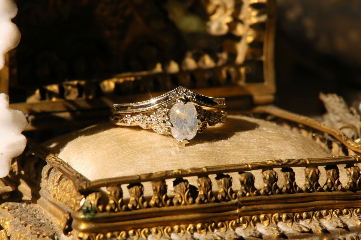 The Reverie Gilt Ring in Opalescent Diamond