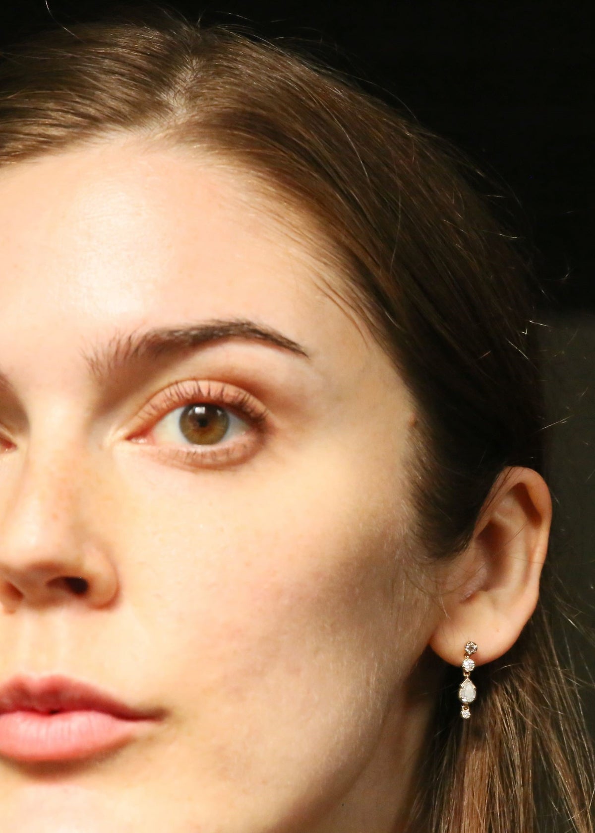 The Rivulet Opalescent Diamond Earrings