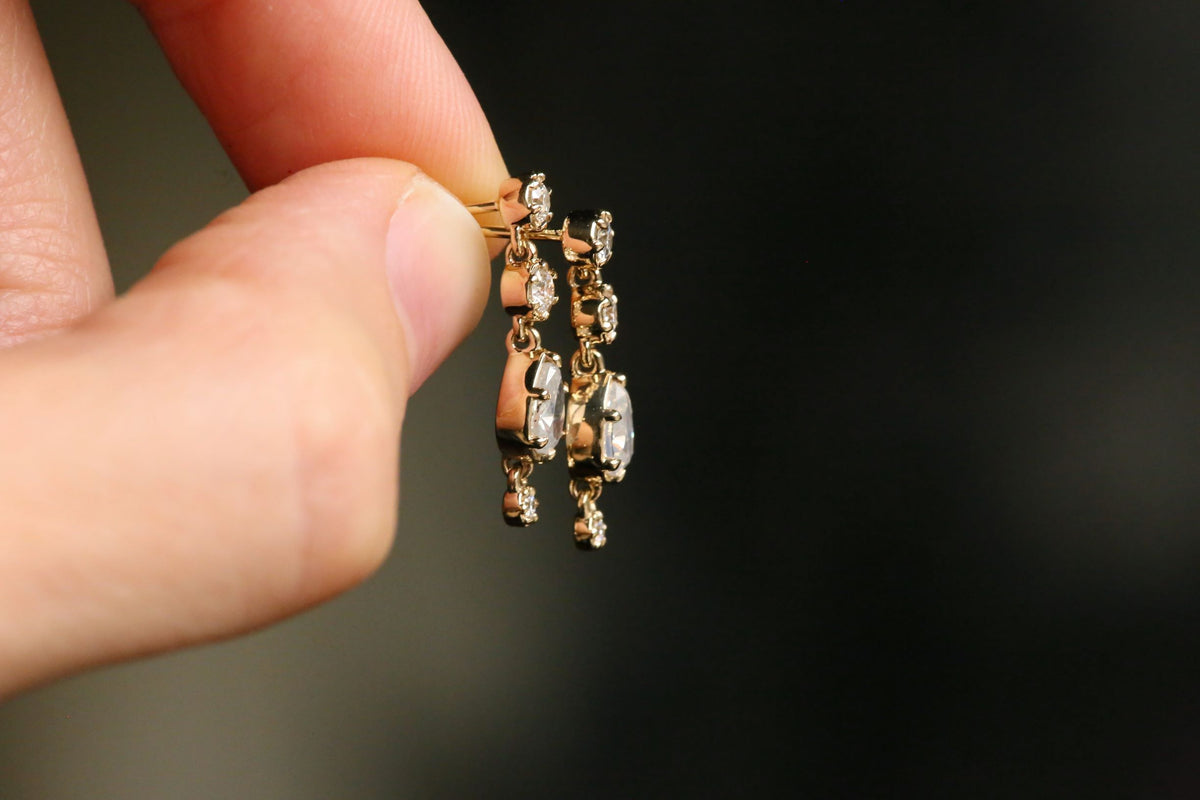 The Rivulet Opalescent Diamond Earrings