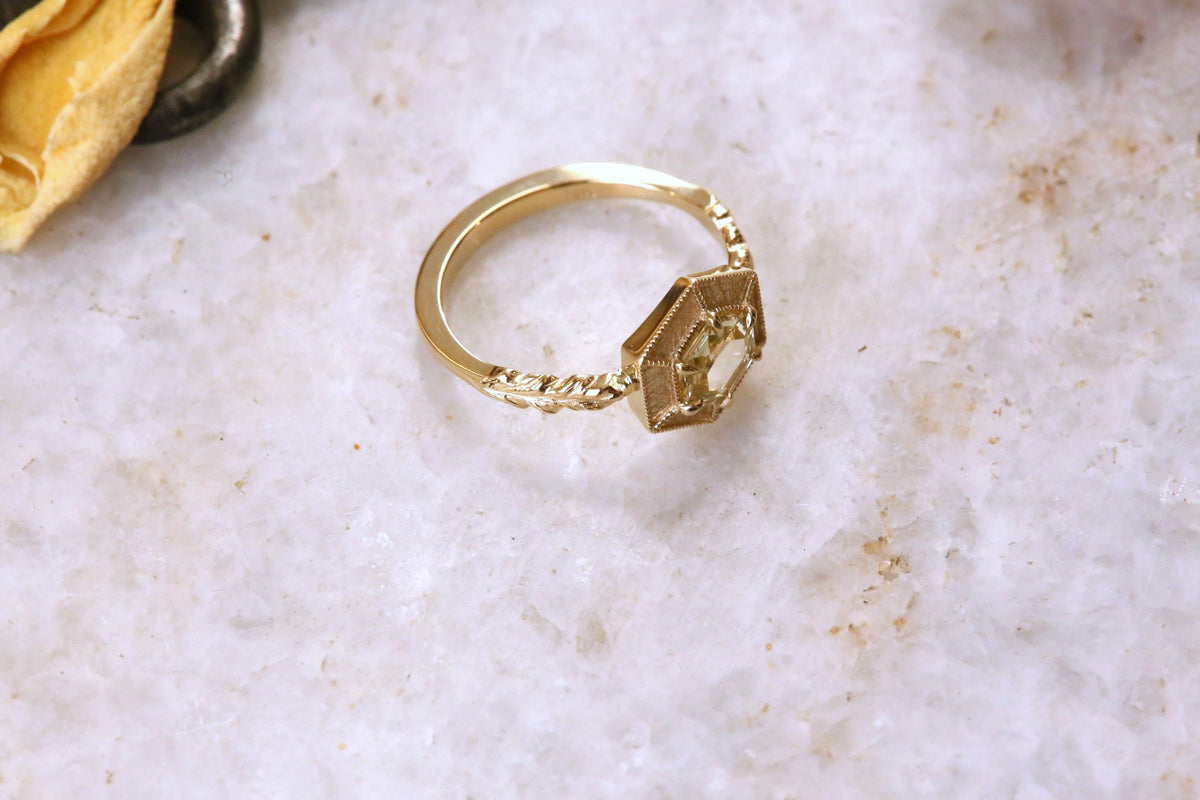 The Helm Ring in Yellow Sapphire
