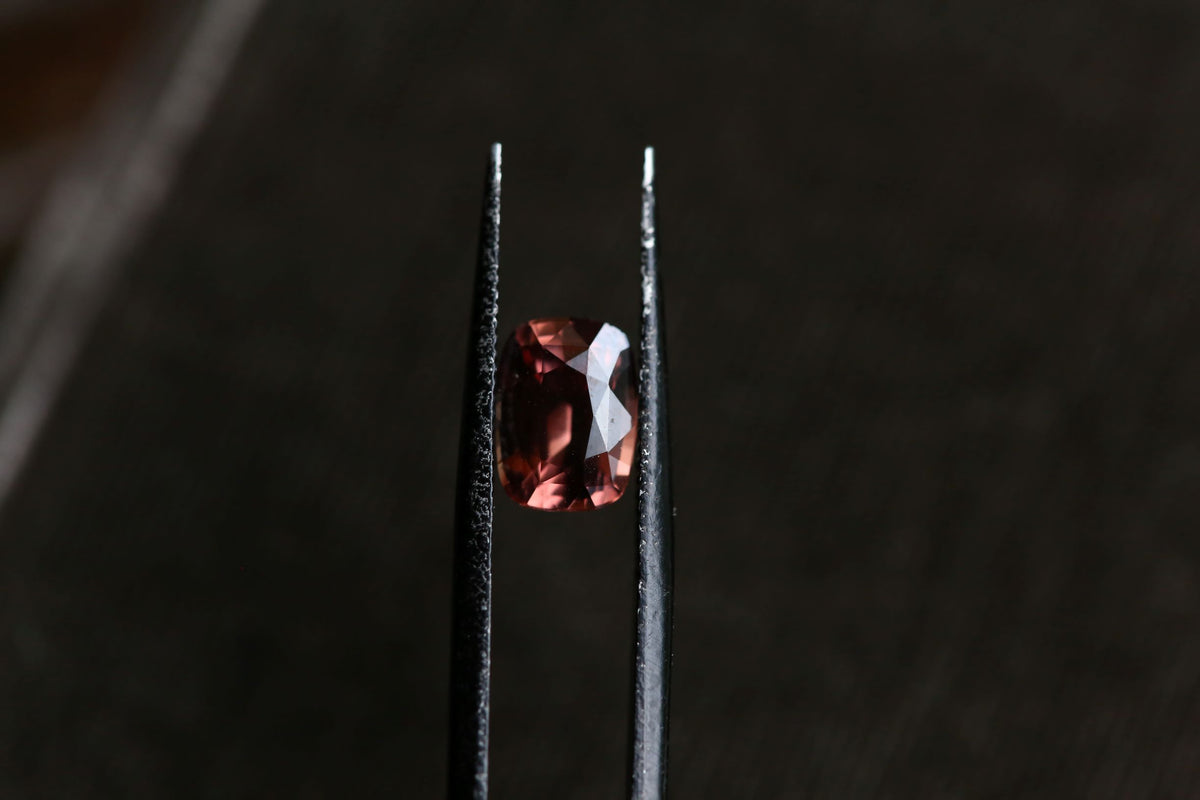 2.29 carats Whiskey Rose Cushion Cut Zircon